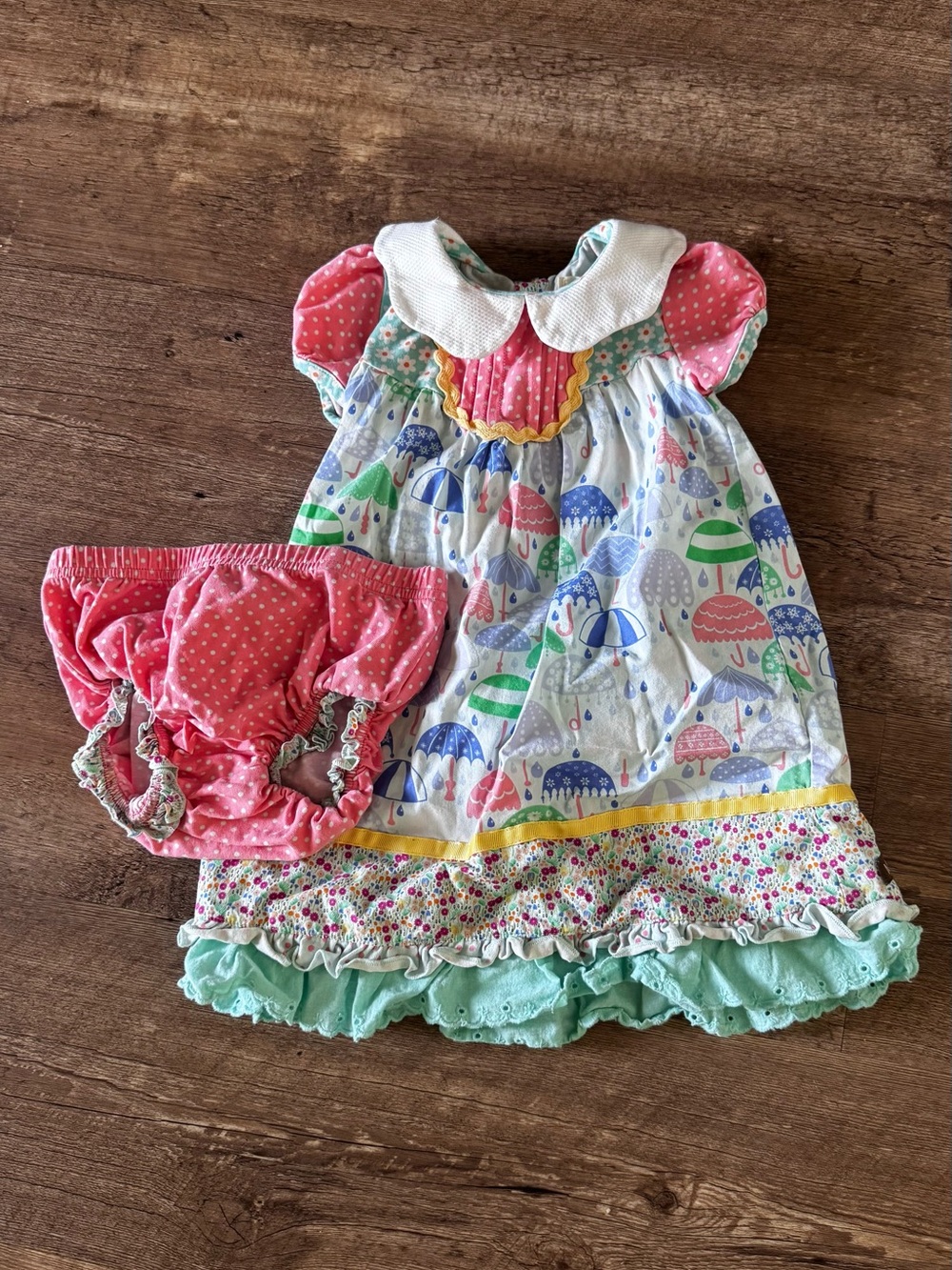 Matilda Jane ‘The Adventure Begins’ raindrop and umbrella dress